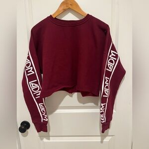 LADM Dance Maroon Cropped Sweatshirt